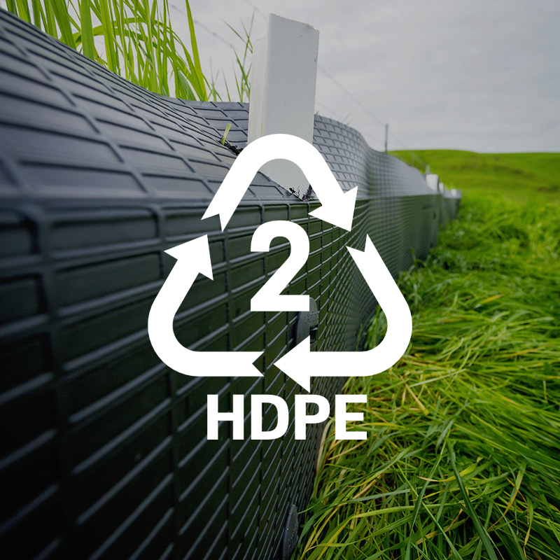 100% HDPE-2 recycled material